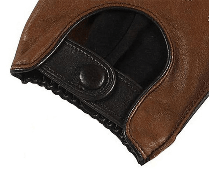 Men'S Driving Leather Driving Touch Screen Gloves - MRSLM