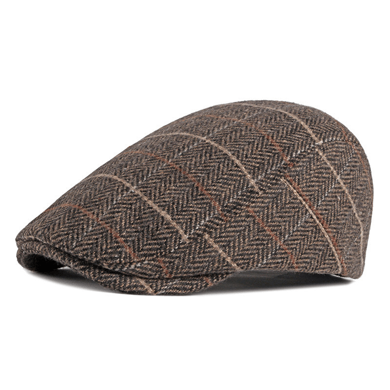 Men British Retro Duck Tide Check Hat - MRSLM