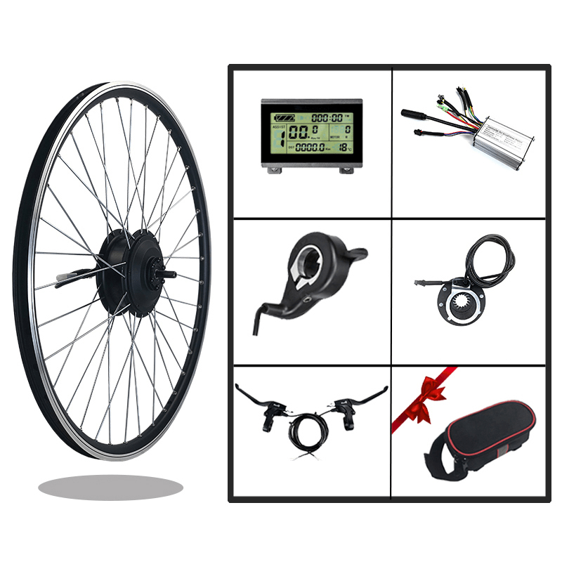 BIKIGHT KT-LCD3 Display Ebike Conversion Kit 24V 250W Front Drive Motor Bike Wheel Hub Motor Electric Bicycle Conversion Kit - MRSLM