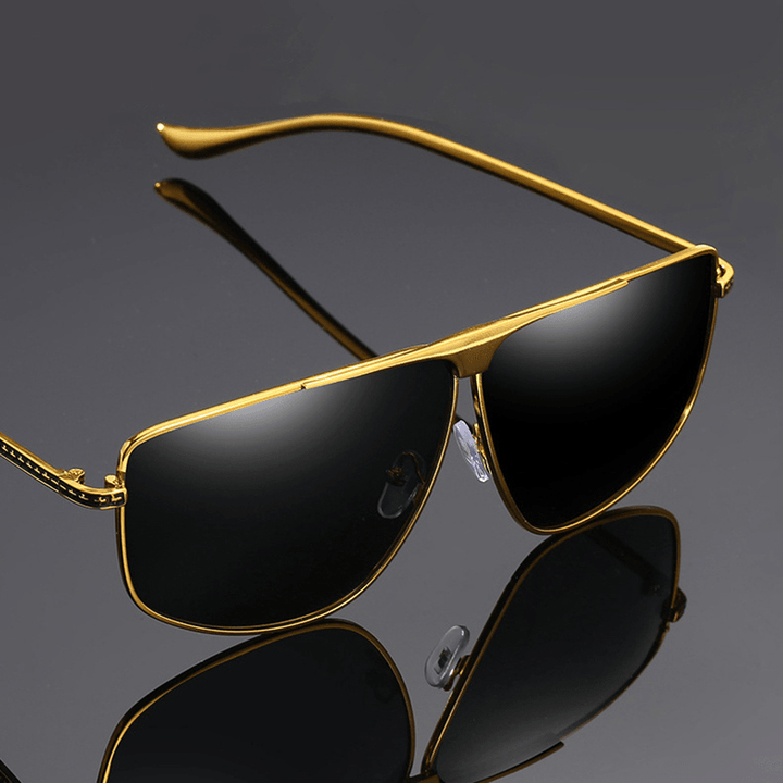 Mens Trendy Anti-Uv Metal Polarized Sunglasses - MRSLM