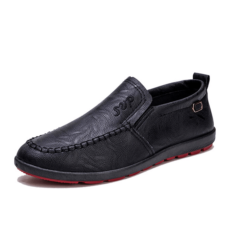Menico Men Microfiber Leather Breathable Soft Sole Slip on Comfy Business Casual Shoes - MRSLM