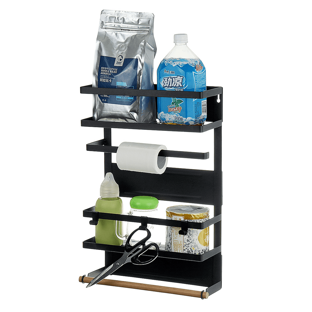 Magnetic Refrigerator Hanger Rack Spice Holder Storage Shelf Kitchen Storage Rack - MRSLM