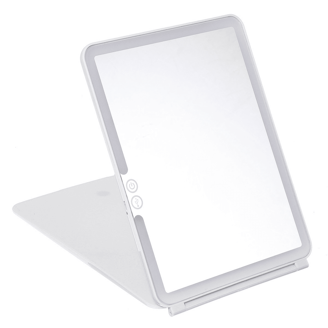 Frame Light Makeup Mirror White LED Daylight Adjustable Light Detachable Base - MRSLM