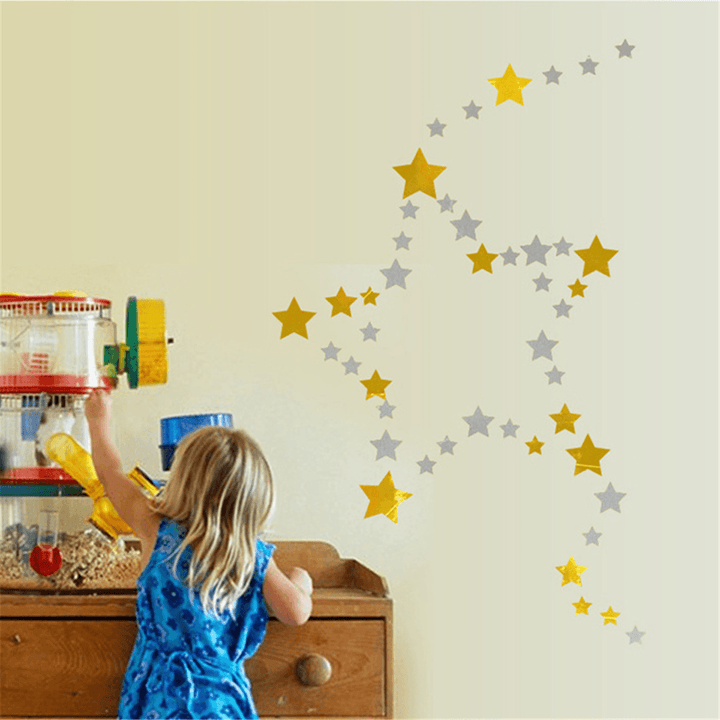 Removable Vinyl Stars Wall Sticker Window Sticker Home Nursery Room Kids Shop Art Decor - MRSLM