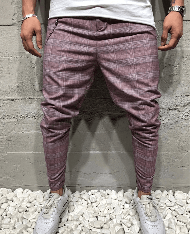 Men'S Casual Sports Fitness Striped Trousers - MRSLM