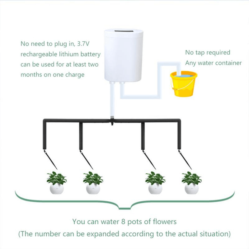 Garden Intelligent Automatic Watering Controller Indoor Plants Drip Irrigation Device Indoor Water Pump - MRSLM