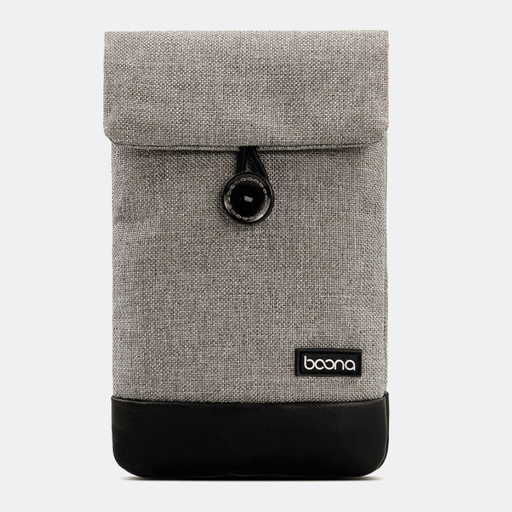 Unisex Oxford PU Leather Portable Dustproof Waterproof Mobile Power Headset Bag Phone Power Bank Storage Bag Clutch Bags - MRSLM
