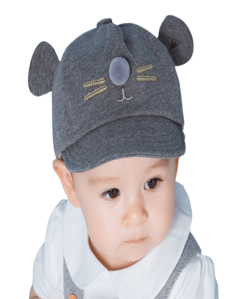 Cat Children Hat Hairball Baby Double Sided Woolen Cloth Sun Hat - MRSLM