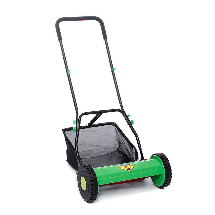 25L Compact Hand Push Lawn Mower Courtyard Home Reel Mower No Power Lawnmower - MRSLM