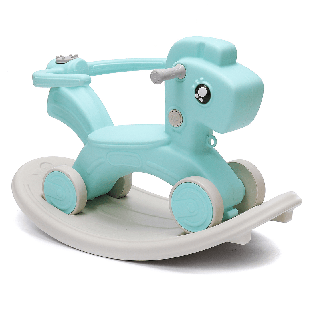 2 in 1 Toddler Little Rocking Horse Baby Walker Ride on Toy Kids Rocker Small Household Kindergarten Chair Supplies - MRSLM