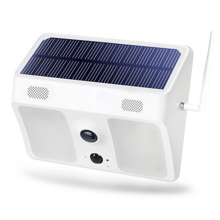 1080P Solar Power Wireless Smart Outdoor Floodlight Camera Wifi Low Power Consumption Stand-Alone Garden Surveillance and Lighting Alarm System Camera - MRSLM