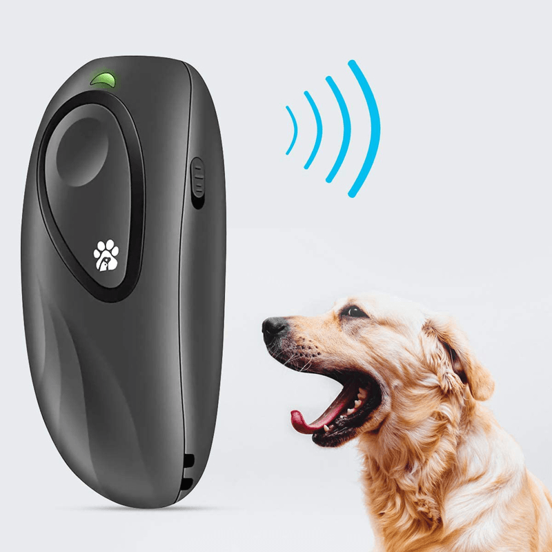 2 in 1 Adjustable Frequency Dog Barking Deterrent Devices Dog Training Device with LED Indicator - MRSLM