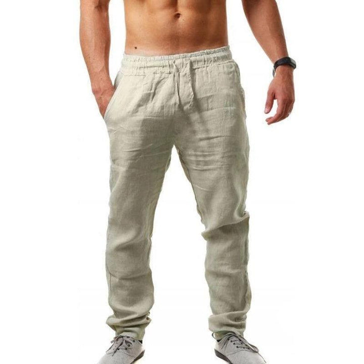 Breathable Cotton And Linen Loose Casual Sports Trousers - MRSLM