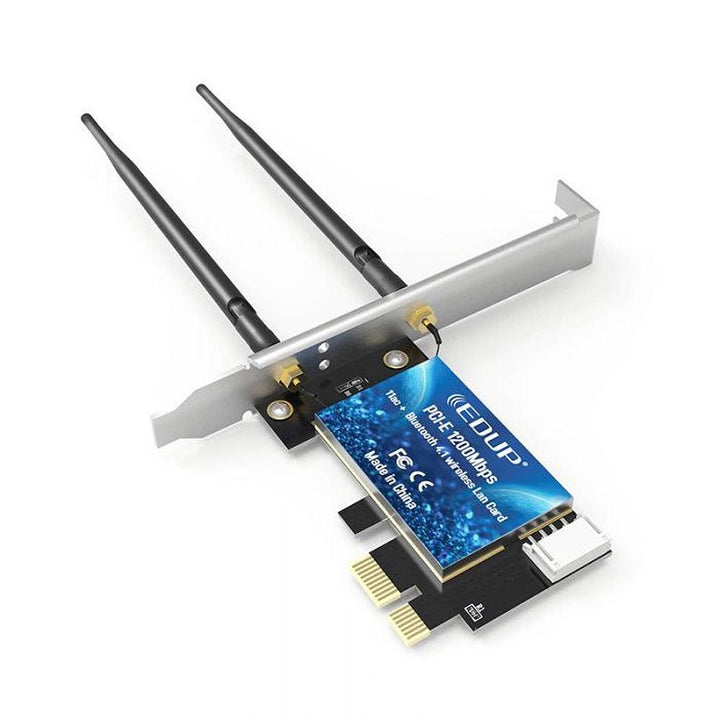 EDUP 1200M Dual-band PCI-E Wireless Network Adapter 5G WiFi bluetooth 4.1 2 in 1 Expansion Network Card EP-9620 - MRSLM