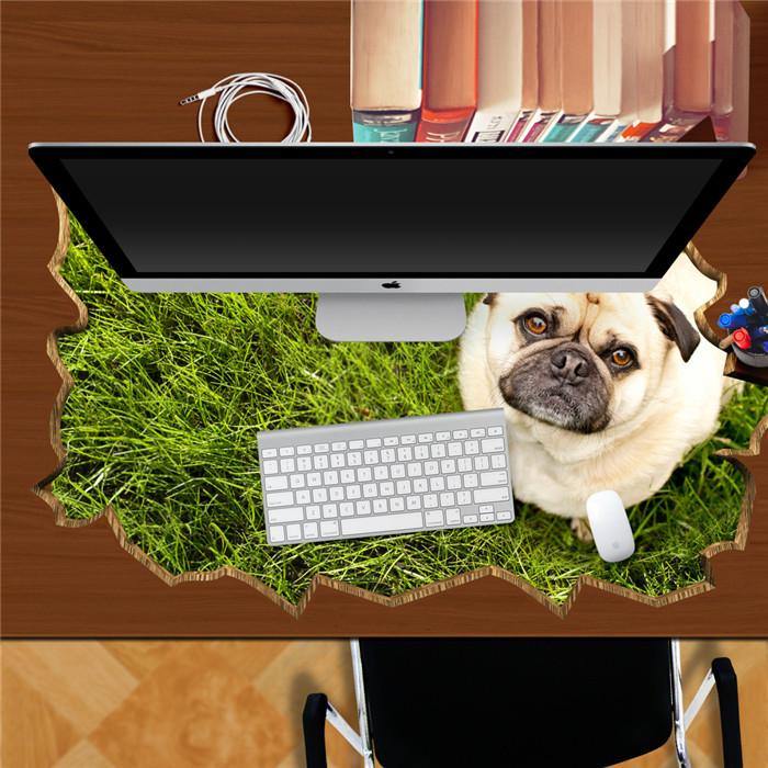 Dog Pet Lawn PAG STICKER 3D Desk Sticker Wall Decals Home Wall Desk Table Decor Gift - MRSLM