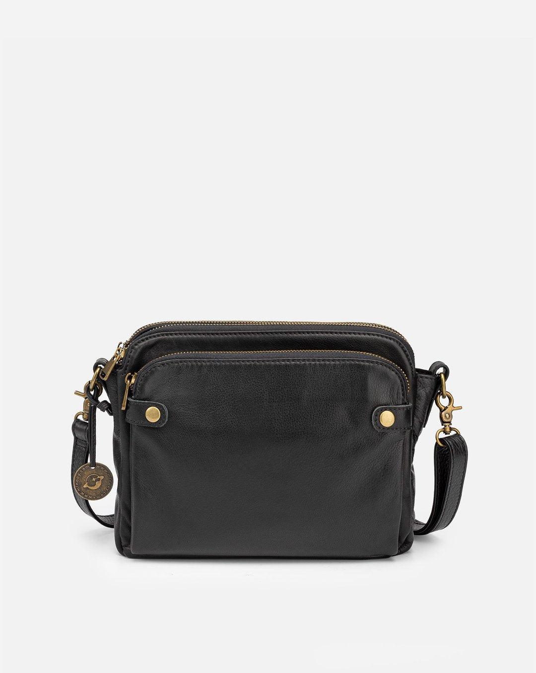 Three-layer Leather Crossbody Bag - MRSLM