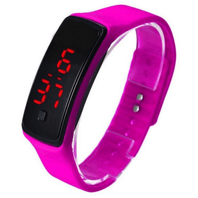 LED Bracelet Watch Thin Girl Men Sports Silicone Digital LED Wristwatches Women Watch Female Clock - MRSLM
