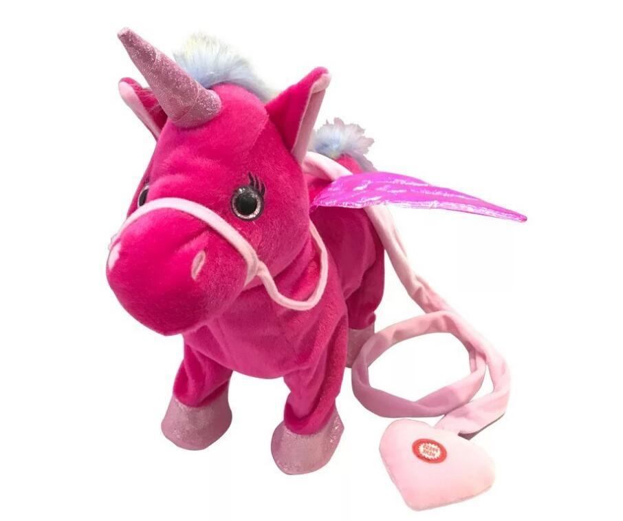 1pc Electric Walking Unicorn Plush Toy soft horse Stuffed Animal Toy Electronic sing Music Unicornio Toy Children Christmas Gift - MRSLM