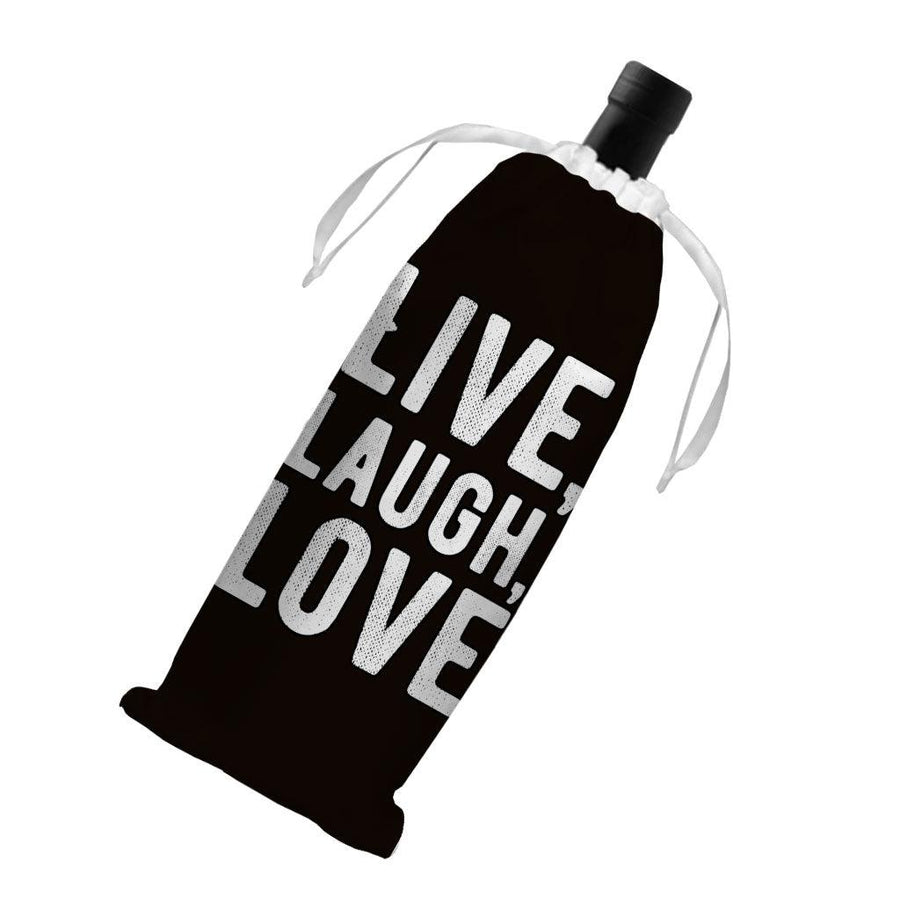 Live Laugh Love Wine Tote Bag - Trendy Wine Tote Bag - Cool Wine Tote Bag - MRSLM