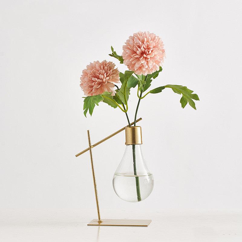 Wrought iron glass hydroponic vase - MRSLM