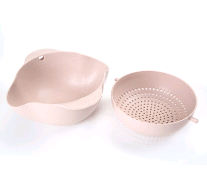 Kitchen Laundry Organizer Thickening Home Kitchen Plastic Rice Friut Bowl Washing Rice Sieve Basin Washing Basket - MRSLM