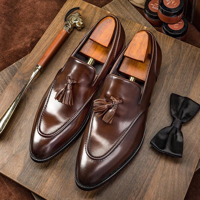 Business Casual Tassel Leather Shoes Men - MRSLM