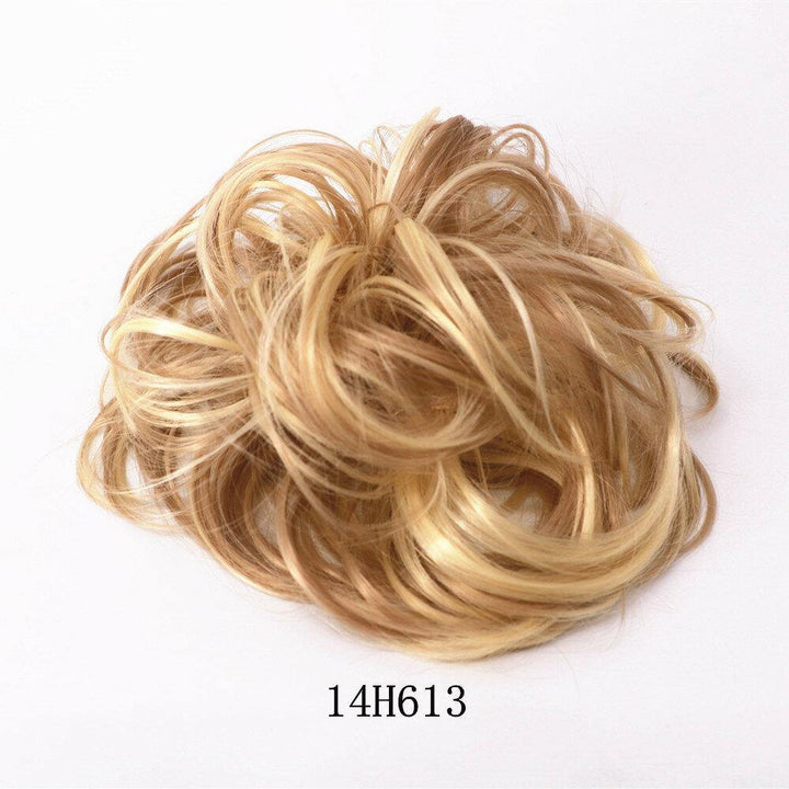 7 Colors Hair Bun Extensions Wavy Curly Messy Donut Chignons Hair Piece Wig Hairpiece - MRSLM