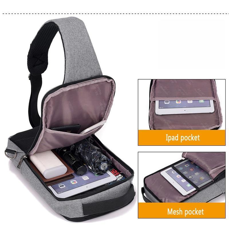 Anti-theft USB charging chest bag with you - MRSLM