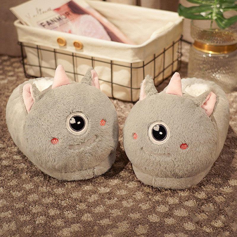 Cute plush home slippers, view 7 - MRSLM