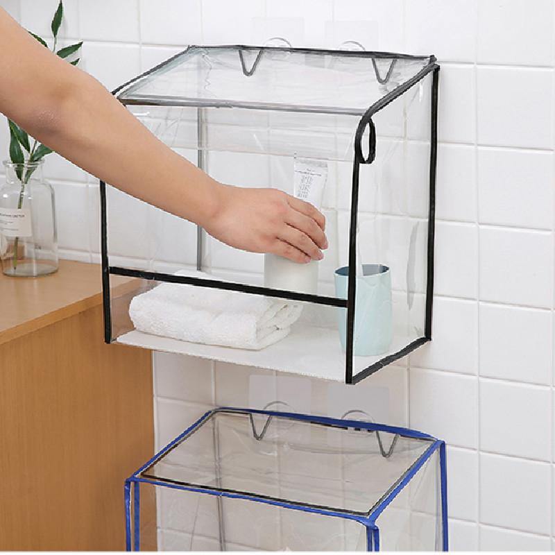 Bathroom Storage Box Shower Room Concealed Clothes Box Foldable Waterproof Bag for Bathroom Clothes Organizer Storage Box - MRSLM