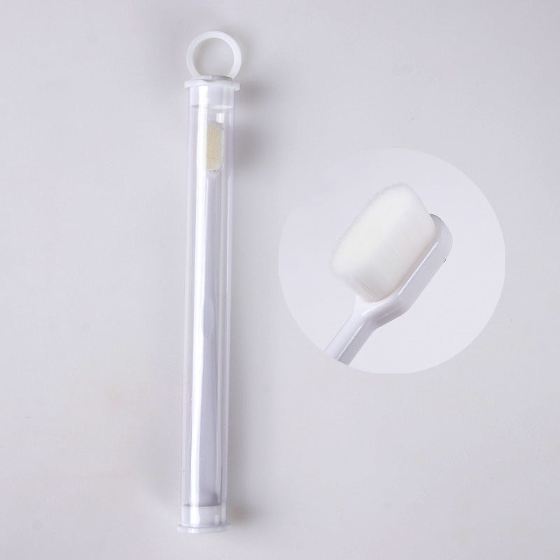 Brosse à dents Ultra-fine brosse de nettoyage en profondeur à poils Super doux Portable pour les outils de soins bucco-dentaires soins des dents voyage de nettoyage buccal