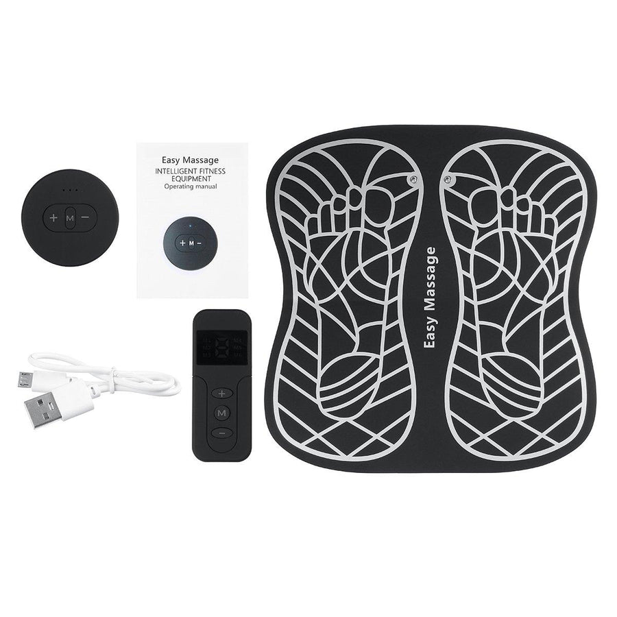 USB Rechargeable Electric Foot Massager Mat Feet Massage Pad Muscle Blood Circulation Stimulator - MRSLM