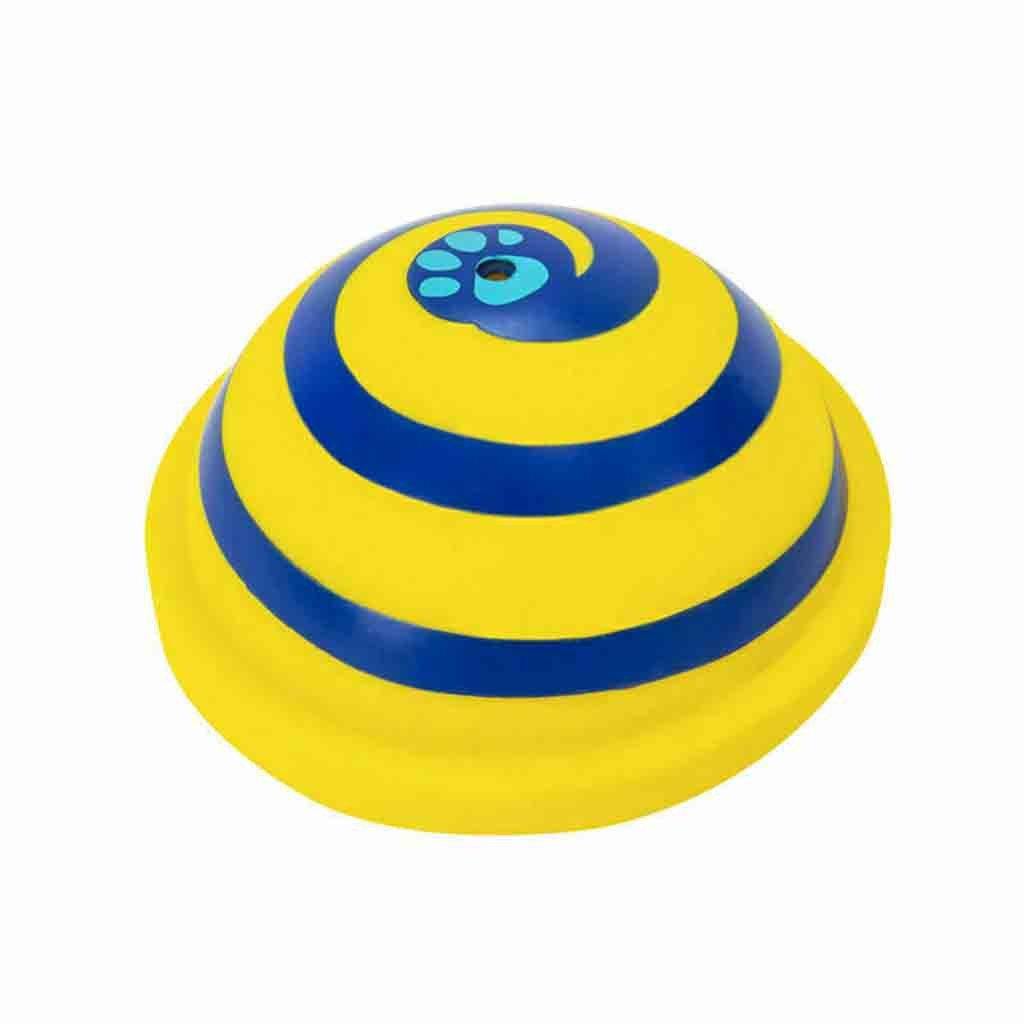 Sounding Disc Woof Glider Soft & Safe Indoor Pet Dogs Play Toy Pets Unique Interacts Entertainment Toys (Yellow) - MRSLM
