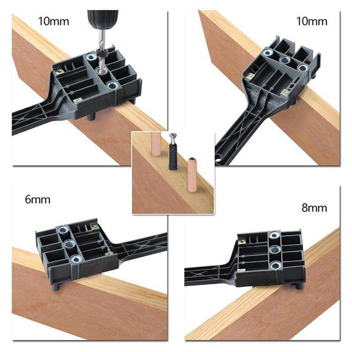 1/44pcs Dowelling Jig Set Drill Guide 6/8/10MM Sleeve Woodworking Doweling Tool - MRSLM