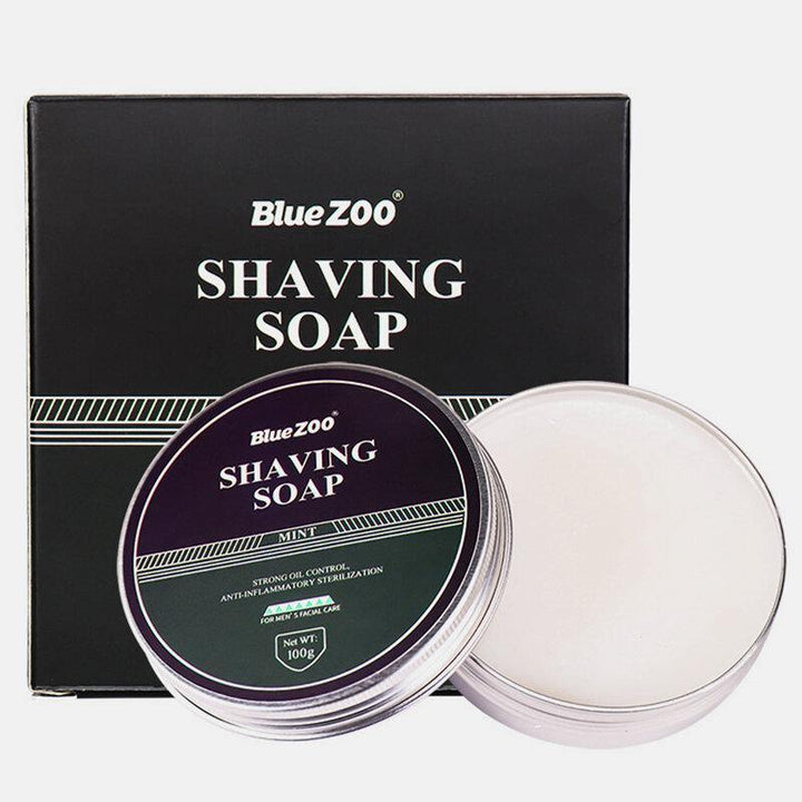 Men's Facial Care Shaving Beard Shaving Foam Soap Sandalwood Fragrance Mint Tasteless - MRSLM