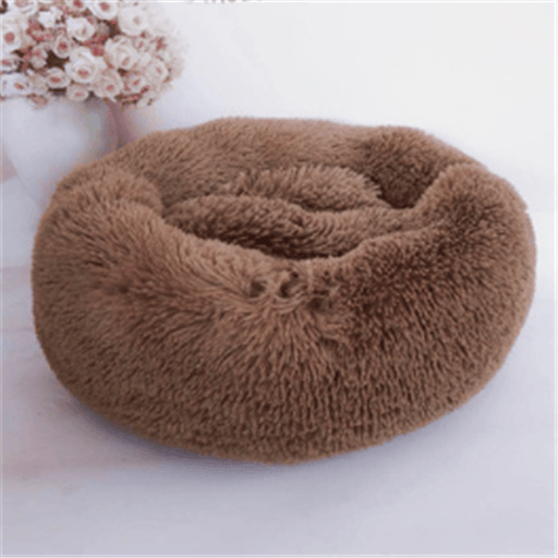 round long plush cat bed, view 16 - MRSLM