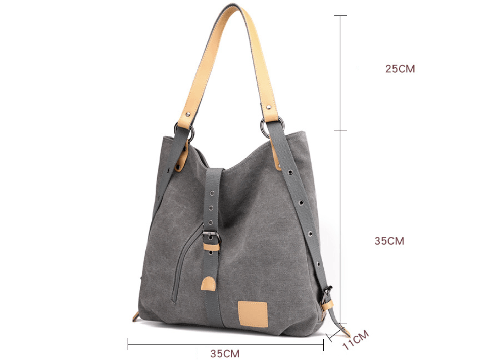 Women's large capacity canvas shoulder bag - MRSLM