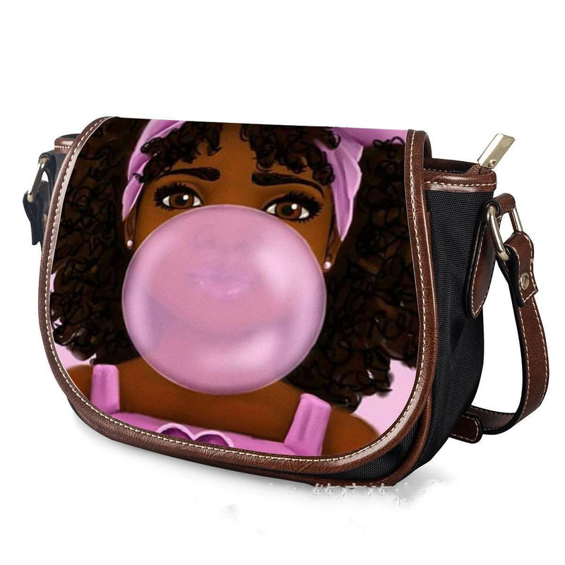 printed PU shell messenger bag - MRSLM