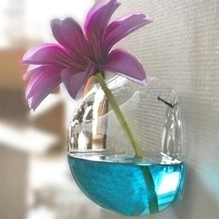 Creative Wall Hanging Transparent Glass Vase Hydroponic Living Room Home Decor - MRSLM