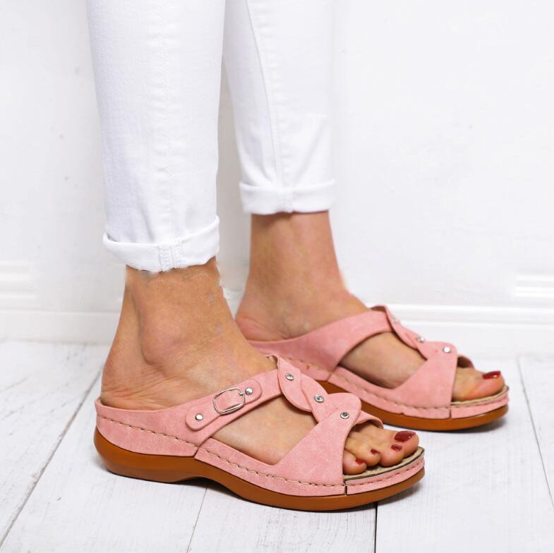 Casual buckle plus size women's sandals - MRSLM