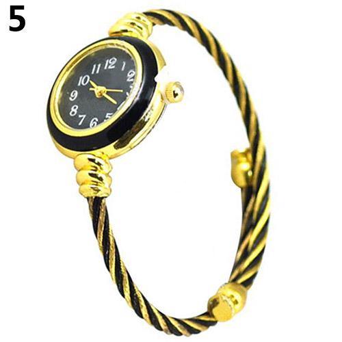 Women's Fashion Casual Steel Wire Quartz Analog Bracelet Bangle Wrist Watch - MRSLM