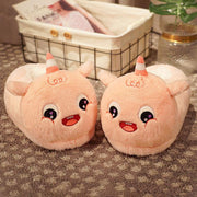 Cute plush home slippers, view 6 - MRSLM