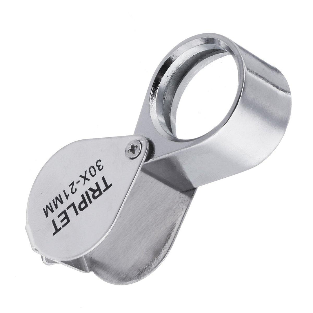 10/30X Magnifier Diamond Jewelers Eye Tool Jewellery Folding Loupe Glass Lens Magnifying - MRSLM