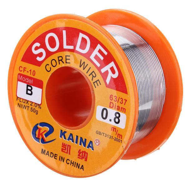 0.8mm 50g Rosin Core Solder Wire 63/37 Tin Lead Flux Soldering Welder Iron Wire Reel - MRSLM