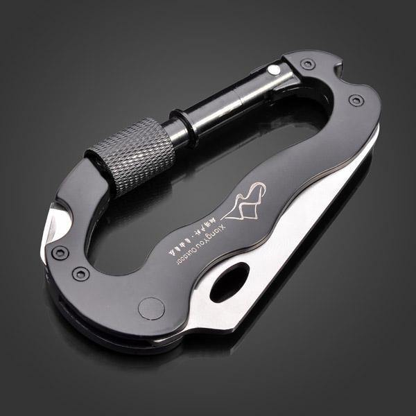 Multifunctional Camping Cutter Hanging Buckle 6 In 1 Tool Quick Release Buckle Buckle Folding Cutter - MRSLM