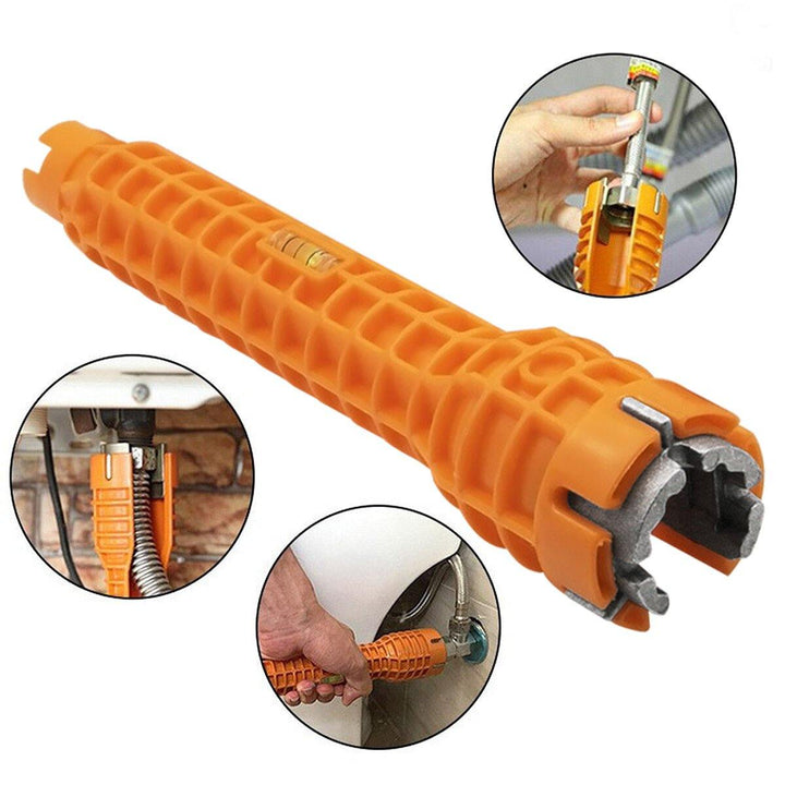 Multifunctional Wrench Faucet Wrench Sink Spanner Water Pipe Hose Socket Tackle - MRSLM