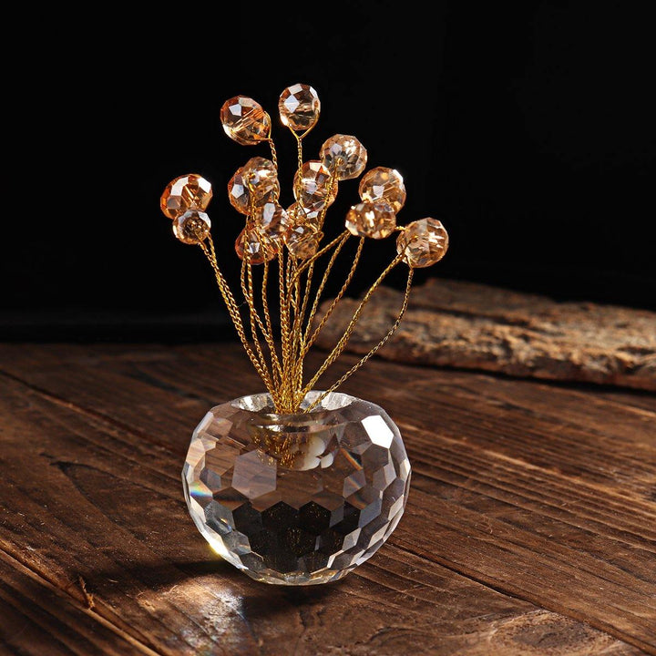 10cm 3D Crystal Apple Model Glass Craft Table Top Home Ornaments Decoration - MRSLM