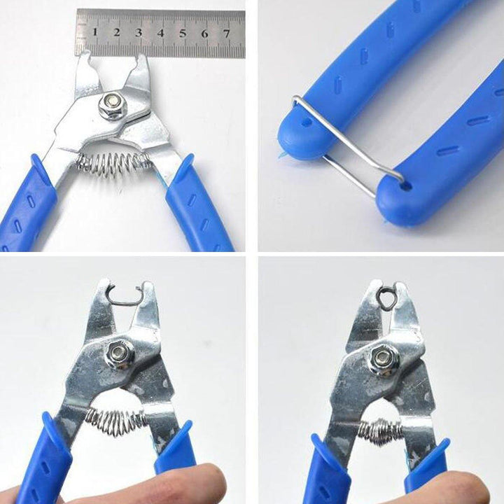 2500Pcs Hog Rings C Type Staples Clips Rings Steel Wire Fencing For Pet Cage Plier - MRSLM