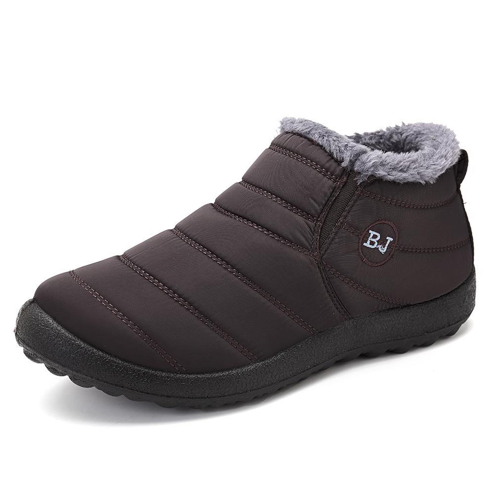 Men Winter Cotton Warm Lined Casual Outdoor Snow Boots - MRSLM