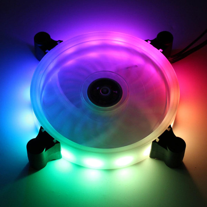 12cm 16million Color RGB LED Quiet Computer Case PC Cooling Fan +Remote Control - MRSLM